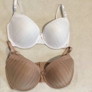 Body Embrace Mocha & White Bras 40DD
